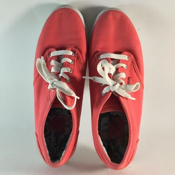 Vans off the wall womens lace up shoes skate sneakers red size 8.5 TB4R - Picture 6 of 9